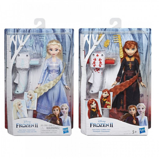 Hasbro Disney Frozen II Sister Styles Anna Doll With Long Hair, Assortment