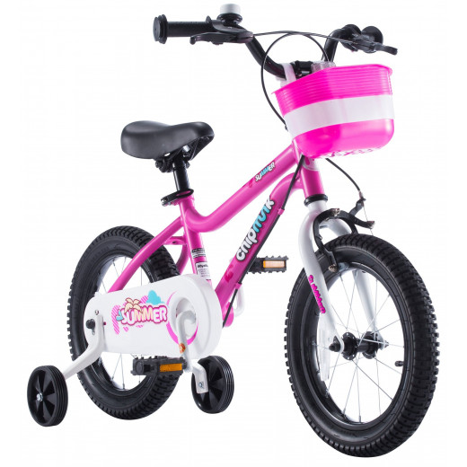 دراجة رياضية للاطفال باللون الوردي