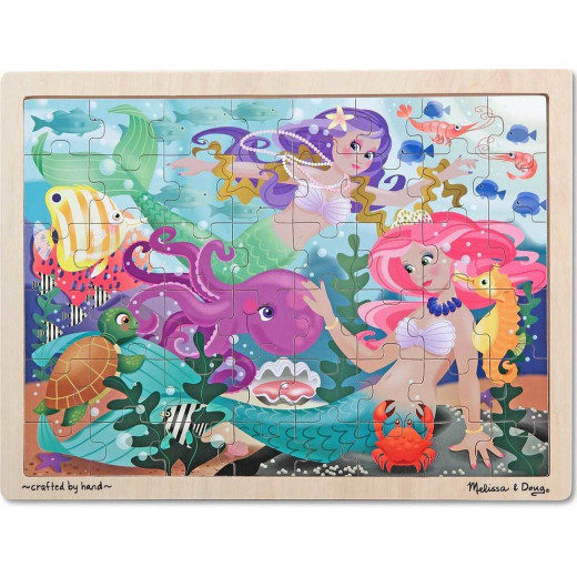 Melissa & Doug Mermaid Fantasia Wooden Puzzle, 48 Pieces
