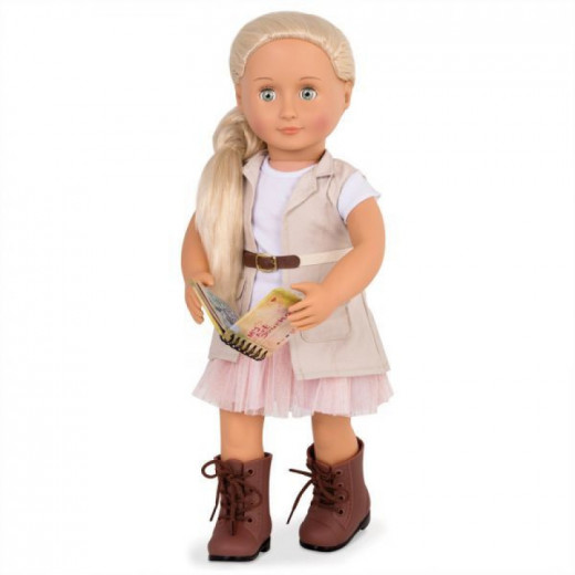 Our Generation DELUXE Safari Doll with a book of 46 centimeters