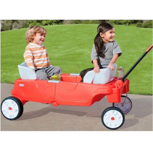 عربة الجر للأطفال بلون أحمر من ليتيل تايكس