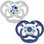 Dr. Brown's Advantage Pacifier - Stage 2, Glow in the Dark, 2-Pack, Blue