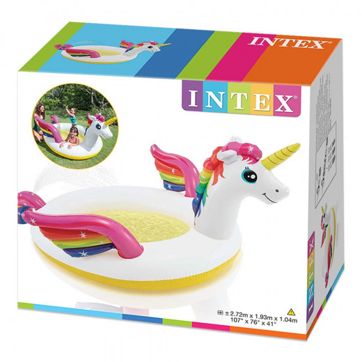 Intex Mystic Unicorn Spray Pool, 272 x 193 x 104 Cm