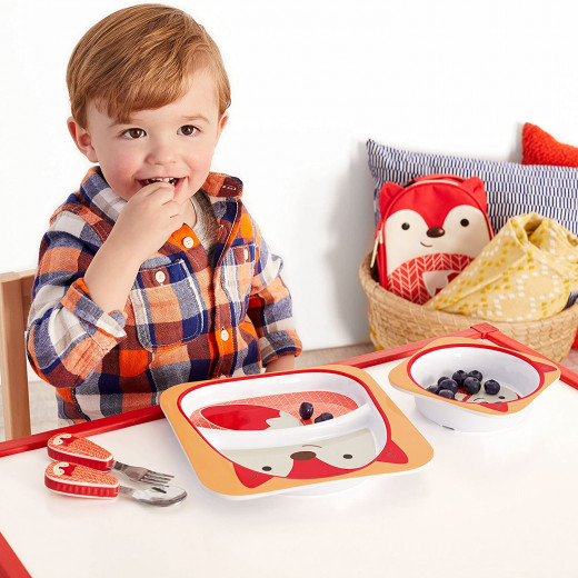 Skip Hop Toddler Utensils, Fork and Spoon Set, Fox