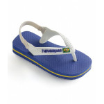 Havaianas Baby Brasil Logo, Blue, Size 22