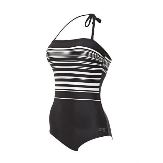 Zoggs Monochrome Strapless Swimsuit, Size 34