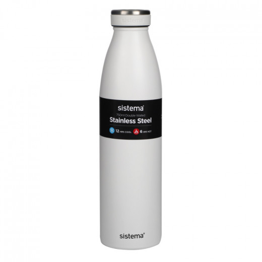 Sistema Stainless Steel Bottle 750 ml - White