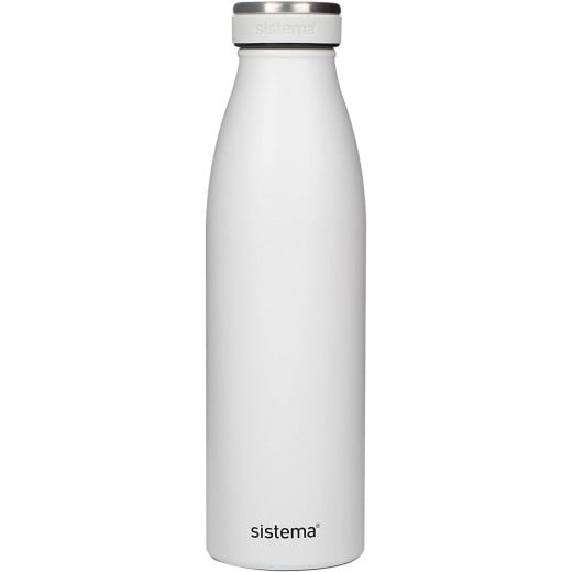 Sistema Stainless Steel Bottle 500ml - White