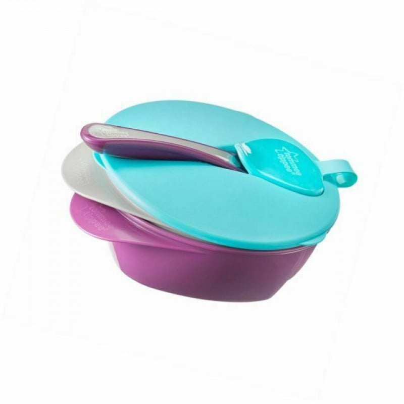 Tommee Tippee Baby Feeding Bowls With Spoon And Lid