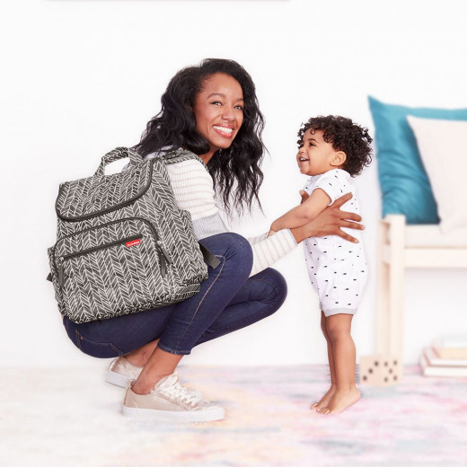 Skip Hop Forma Diaper Backpack (New Quilting) - Grey Feather