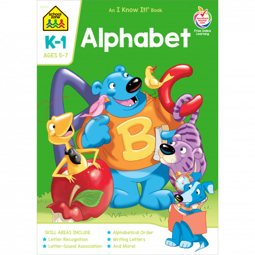 School Zone Alphabet Grades K-1 Workbook, 32 pages