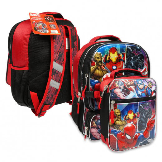 Large Marvel Heroes Backpack with Lunch Bag, 41 cm