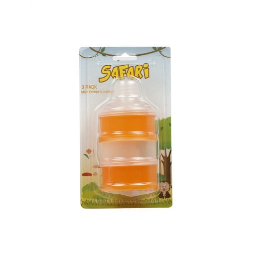 Safari Milk Powder Container 3 Pack, Orange