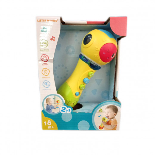 Little Mimos Baby Toy 2 in 1 Microphone Speck, Yellow