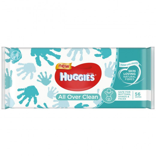 Huggies All Over Clean Baby Wet Wipes, 56 Pieces