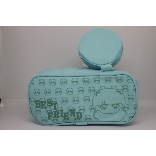Best friend Large case with little Accessory Pouch, light green