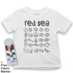 تي شيرت للأطفال, بتصميم البحر الأحمر, 10 سنوات من ملبس