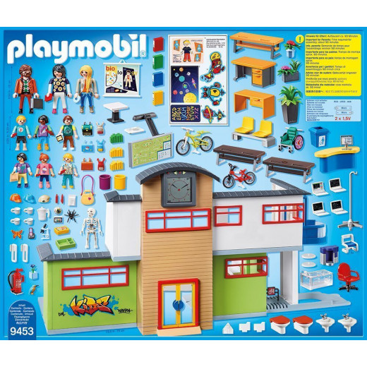Playmobil Furnished School Building For Children