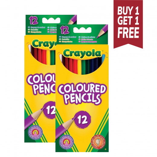 Crayola 12 Long Coloring Pencils, Buy 1 Get 1 Free