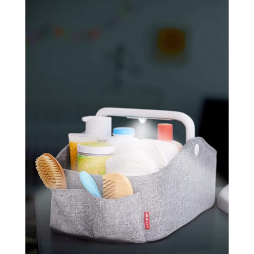 Diaper Caddy Organizer with Touch Sensor Night Light, Nursery Style من سكيب هوب
