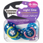 Tommee Tippee Pacifier Close To Nature, Night Time, 18-36 months