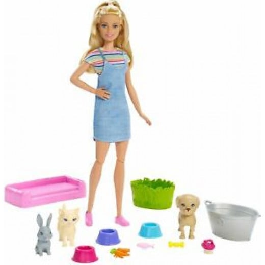 Barbie Play Wash  Pets Doll and Playset