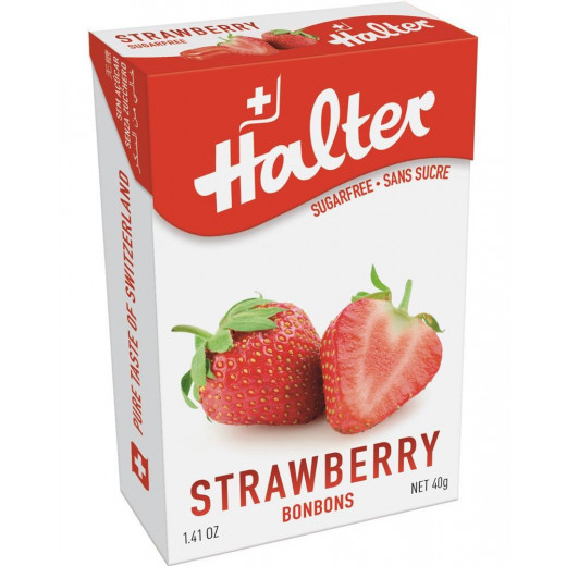 Halter Strawberry Sugarfree Bonbons 40g