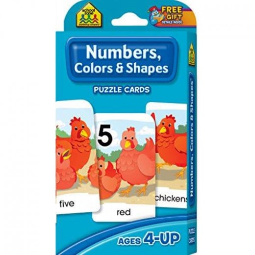 School Zone - Numbers, Colors & Shapes Puzzle Cards