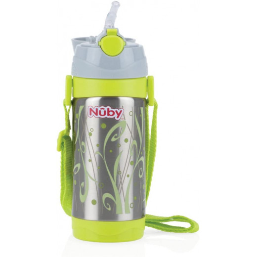 Nuby Thermal Stainless Steel Cup with Straw, 360 Ml