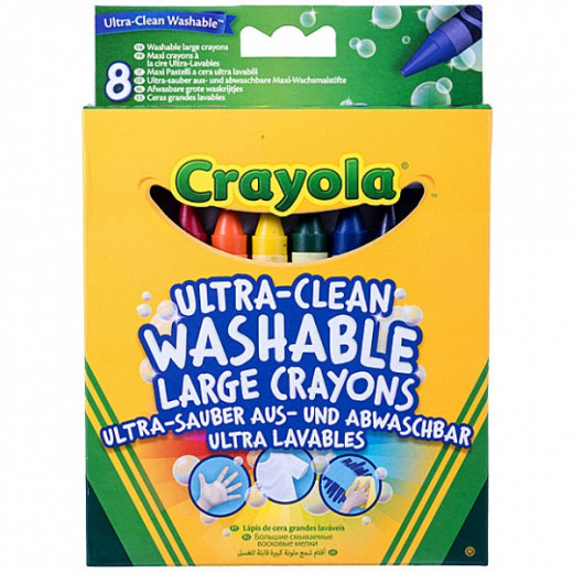Crayola Washable Large Crayons 8 Color Box