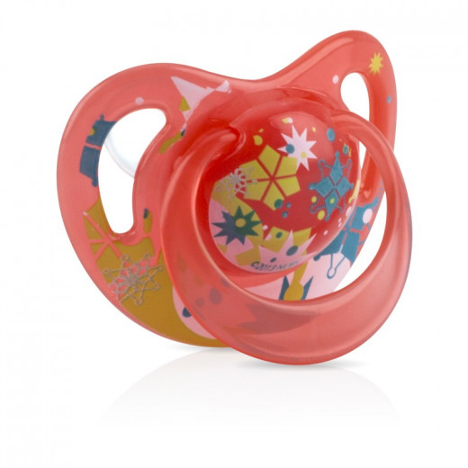 Nuby Classic Silicone Pacifier- orthodontic (6-18m) - زهري