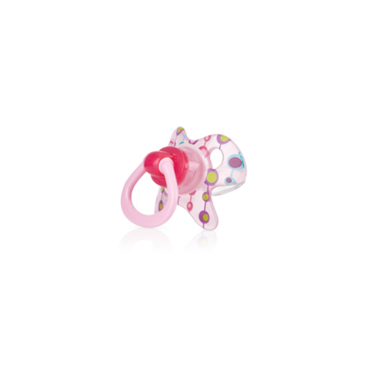 Nuby Pacifier Orthodontic GEO (6-18 Months) - Pink