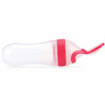 Nuby Squeeze Feeder With Slow and Fast Spoon 90ml - Red