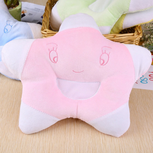 Baby Star Shape Pillow - Anti Roll Cushion - Bedding Cushion - Pink