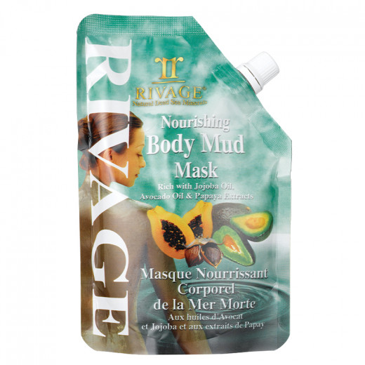 Rivage Nourishing Body Mud Mask with Jojoba, Avocado Oil & Papaya Extract -Pouch 500 ml