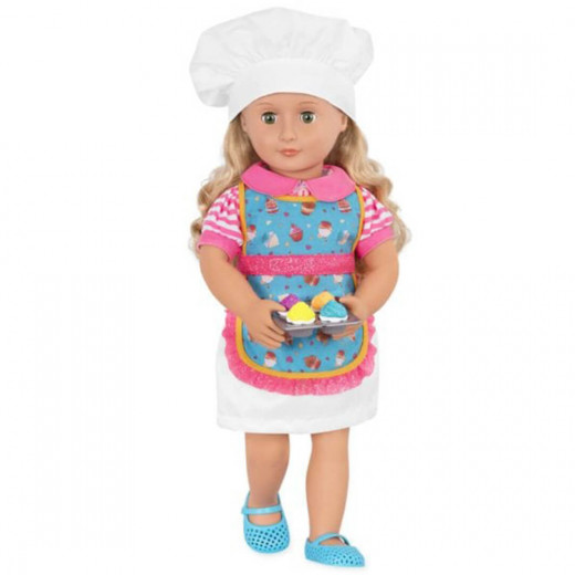 Our Generation Jenny Deluxe Doll With Book & Cupcakes Apron