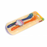 Nuby Patented Angled Hot Safe™ Spoon +6 months, 2 pieces - Blue&Orange