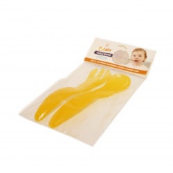 Potato Spoon and Fork for Children, Yellow