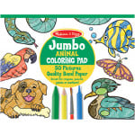 Melissa & Doug Jumbo Coloring Pad (11 x 14 inches) - Animals, 50 Pictures