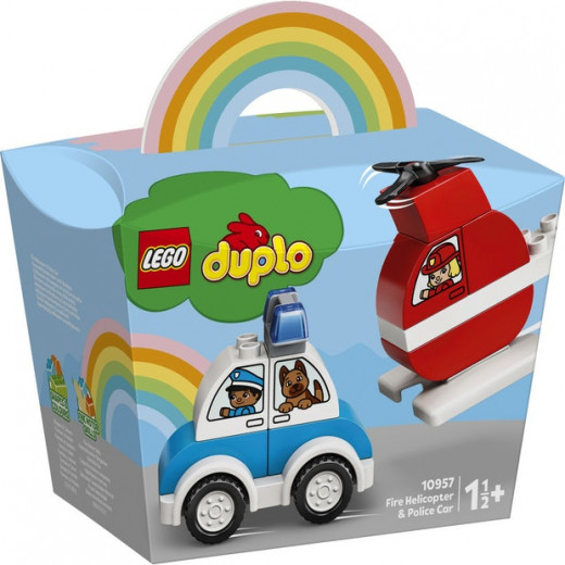 Lego Duplo Fire Helicopter & Police Car