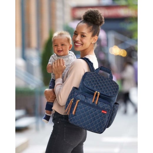 Skip Hop Forma Diaper Backpack (New Quilting) - Navy