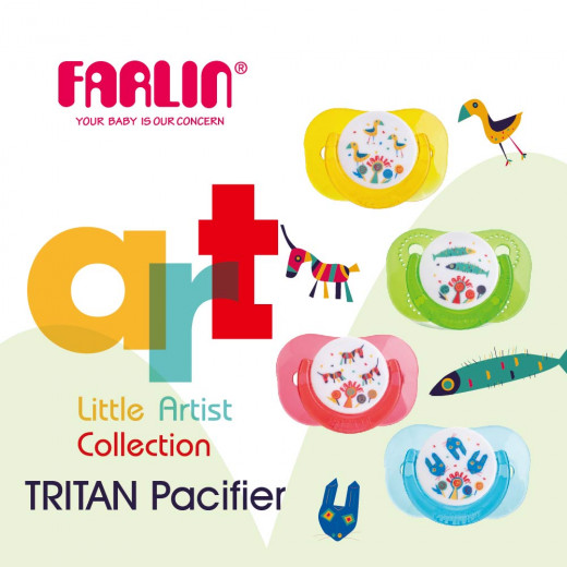 Farlin Tritan Pacifier -g- 6m+, Blue&Green