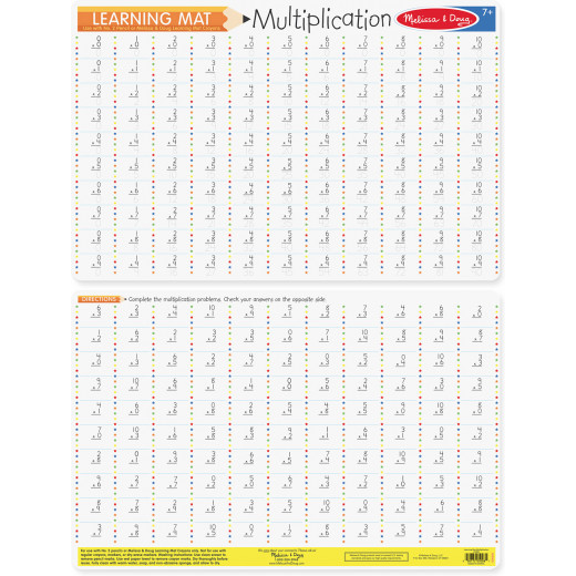 Melissa and Doug Multiplication Problems Write-A-Mat (Bundle of 6)