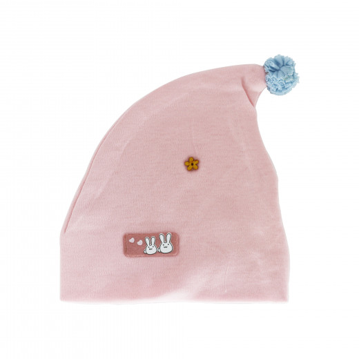 Newborn Baby Sleep Cap Cotton Baby Hat (Pink)