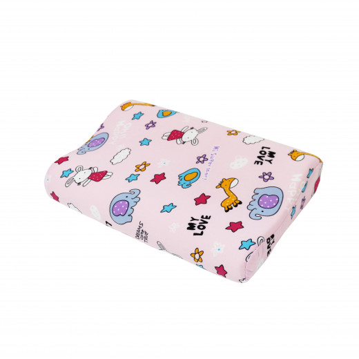 وسادة للطفل مطبوعة باللون الزهري من ميموري فوم