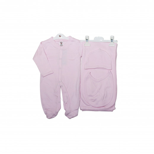 4 pieces Clothing Set for 0-3 months - Pink