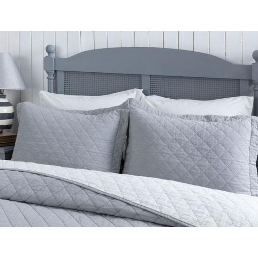 Madame Coco - Therron Vintage Double Bed Linen With Wash - Gray