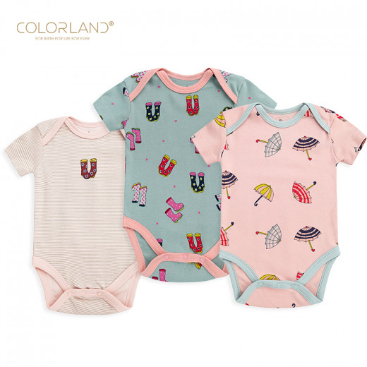 Colorland - (6) بدلة أطفال 3 قطع في عبوة واحدة، 6-9 أشهر، الشتاء