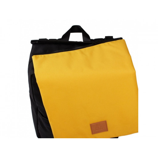 My Bag's Backpack Reflap Eco Black / Yellow
