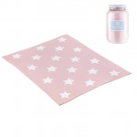 Cambrass - Baby Cotton Blanket 80 x100 x1 cm Star Pink